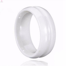Nuevo estilo coreano boda Pasión blanco anillos de cerámica tamaño